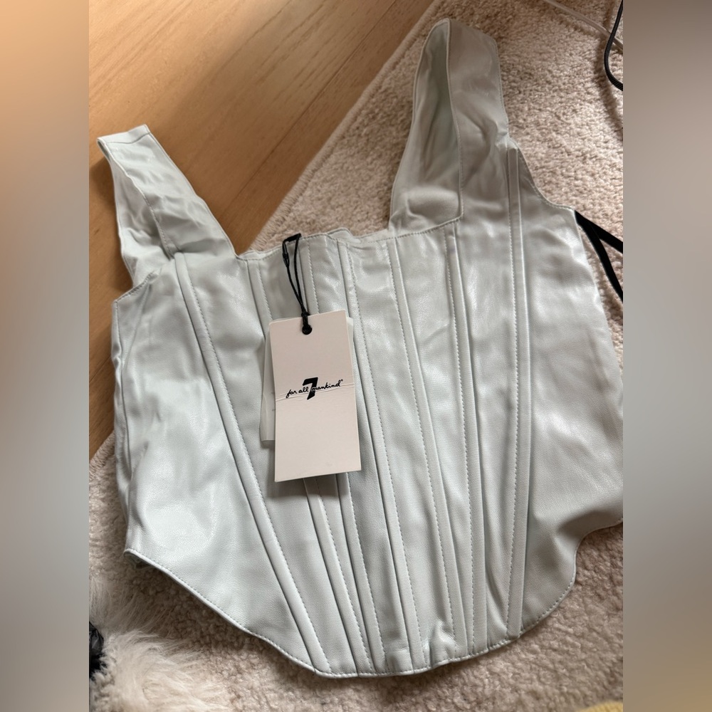 Faux leather bustier top. BRAND NEW